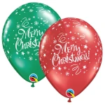 11 Inch (28 cm) Qualatex Merry Christmas latex ballonnen