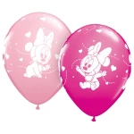 11 Inch (28 cm) Qualatex Minnie Mouse Baby Hearts ballonnen