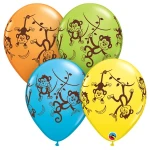 11 Inch (28 cm) Qualatex Mischievous Monkeys ballonnen