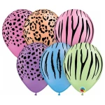 11 Inch (28 cm) Qualatex Neon Safari Assortment ballonnen
