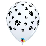 11 Inch (28 cm) Qualatex Paw Prints ballonnen