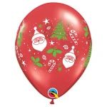 11 Inch (28 cm) Qualatex Santa & Christmas Tree latex ballonnen