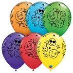 11 Inch (28 cm) Qualatex Smiley Stars ballonnen