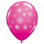 11 Inch (28 cm) Qualatex Snowflakes & Sparkles ballonnen