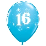 11 Inch (28 cm) Qualatex Sparkle Robin's Egg Blue latex ballonnen