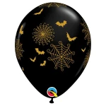 11 Inch (28 cm) Qualatex Spider Webs & Bats ballonnen
