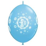 12 Inch (31 cm) Qualatex Baby Boy Dots Quicklink ballonnen