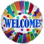 18 Inch (42 cm) Anagram Welcome Dots & Stripes folie ballon