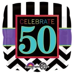 18 Inch (43 cm) Anagram Celebrate 50 folie ballon