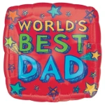 18 Inch (43 cm) Anagram World's Best Dad folie ballon
