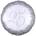18 Inch (42 cm) Anagram 25th Anniversary folie ballon
