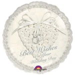 18 Inch (44 cm) Anagram Best Wishes On Your Wedding Day folie ballon