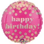 18 Inch (44 cm) Anagram Happy Birthday Dotty folie ballon