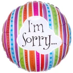 18 Inch (44 cm) Anagram I'm Sorry Colorful Lines folie ballon