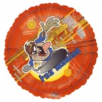 18 Inch (44 cm) Anagram Snowboarding Tasmanian Devil folie ballon