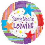 18 Inch (44 cm) Anagram Sorry You're Leaving folie ballon