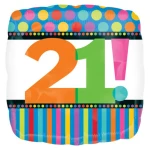 18 Inch (45 cm) Anagram 21st Birthday Party folie ballon