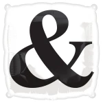 18 Inch (45 cm) Anagram Black ''&'' On White folie ballon