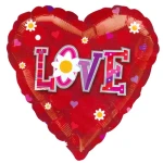 18 Inch (46 cm) Anagram Love With Flowers folie ballon