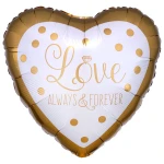 18 Inch (46 cm) Anagram Sparkling Gold Wedding folie ballon