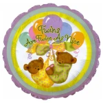 18 Inch (46 cm) CTI Twice As Nice Bears folie ballon