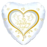 18 Inch (46 cm) CTI Wedding Wishes Doves folie ballon