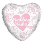 18 Inch (46 cm) CTI Wedding Wishes Paisley folie ballon