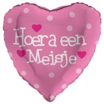 18 Inch (46 cm) De Ballonnerie Hoera Een Meisje folie ballon