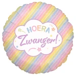 18 Inch (46 cm) De Ballonnerie Hoera Zwanger folie ballon