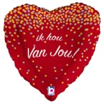 18 Inch (46 cm) De Ballonnerie Ik Hou Van Jou! folie ballon