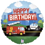 18 Inch (46 cm) Grabo Emergency Vehicle B-Day folie ballon