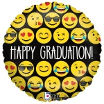 18 Inch (46 cm) Grabo Emoji Graduation folie ballon