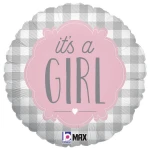 18 Inch (46 cm) Grabo Girl Buffalo Plaid folie ballon