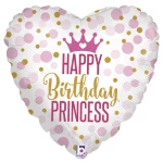 18 Inch (46 cm) Grabo Glitter Birthday Princess folie ballon