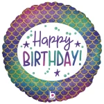 18 Inch (46 cm) Grabo Glitter Mermaid Birthday folie ballon
