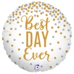 18 Inch (46 cm) Grabo Glittering Best Day Ever! folie ballon