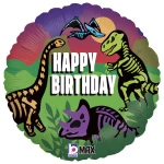 18 Inch (46 cm) Grabo Happy Birthday Dinosaurus folie ballonnen