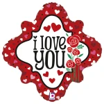 18 Inch (46 cm) Grabo I Love You Hearts & Roses folie ballon
