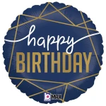 18 Inch (46 cm) Grabo Navy Birthday folie ballon