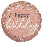 18 Inch (46 cm) Grabo Rose Gold Confetti B-Day folie ballon