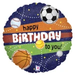 18 Inch (46 cm) Grabo Sports Birthday folie ballon