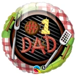 18 Inch (46 cm) Qualatex #1 Dad Grill folie ballon