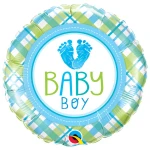 18 Inch (46 cm) Qualatex Baby Boy LO(FEET)E folie ballon