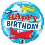 18 Inch (46 cm) Qualatex Birthday Airplanes folie ballon