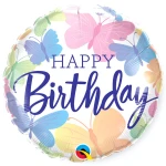 18 Inch (46 cm) Qualatex Birthday Beautiful Butterflies folie ballon