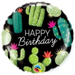18 Inch (46 cm) Qualatex Birthday Cactuses folie ballon