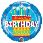 18 Inch (46 cm) Qualatex Birthday Cake Blue folie ballon
