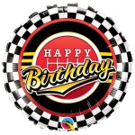 18 Inch (46 cm) Qualatex Birthday Checkered Pattern folie ballon