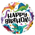18 Inch (46 cm) Qualatex Birthday Colorful Dinosaurs folie ballon