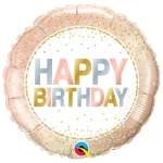 18 Inch (46 cm) Qualatex Birthday Metallic Dots folie ballon